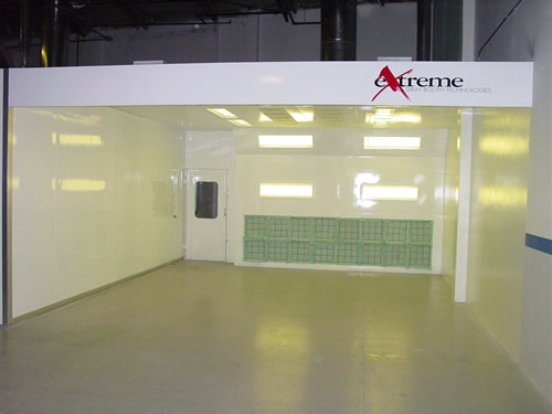 spray booth mixing room