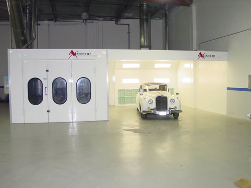 spray booth prep room